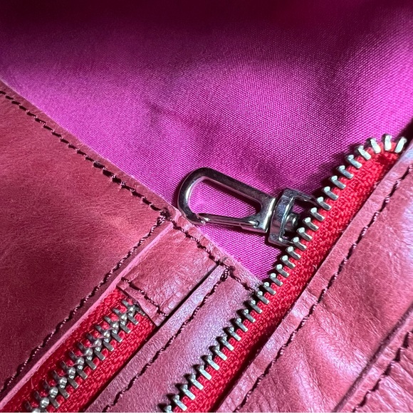 Humawaca handmade deep wine red leather tote bag - Picture 9 of 12